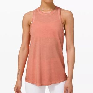 Lululemon All Tied Up Tank Top Pima Cotton in Salmon Pink